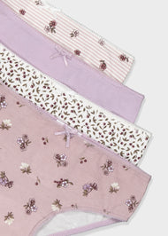 Mayoral Girl 4-Pack Briefs - Mauve