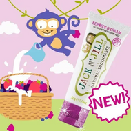 Jack N Jill Natural Toothpaste - Berries & Cream Flavor - 50g - Organic & Fluoride-Free