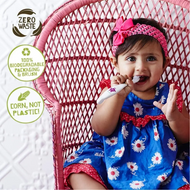 Jack N Jill Bio Toothbrush - Monkey Design - Compostable & Biodegradable Handle