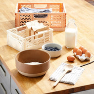 3 Sprouts Modern Folding Crate Clay