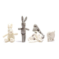 Best Years Knitted Organic Cotton Grey Bunny Baby Rattle