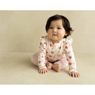 Coccoli Infant Cotton TENCEL™ Modal Romper Hearts On Cream