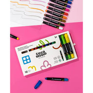 Coco Village Erasable Silky Window Crayons - 12 colors