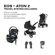 Cybex Eos 5-In-1 Travel System Stroller + Lightweight Aton 2 Infant Car Seat With Sensor Safe