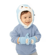Flapjackkids Baby Knitted Mittens Penguin