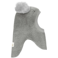 Huttelihut Balaclava Wool Alpaca Pompoms Grey Melange
