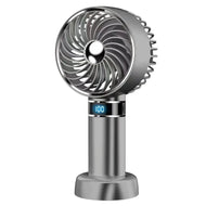 I2 Handheld 5 Speed Lithium Battery Fan With Digital Display