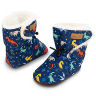 Jan & Jul Baby Stay-Put Winter Booties Space Dinos