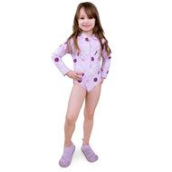 Jan & Jul Girls One Piece UV Swimsuit Lavender Ice Cream