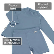 Jan & Jul Kids UV Rashguard Top Blue Grey