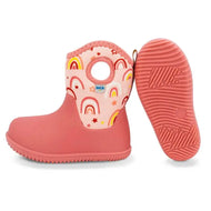 Jan & Jul Toasty Dry Lite Winter Boots Pink Rainbow