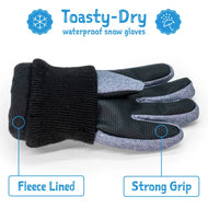 Jan & Jul Waterproof Toasty Dry Snow Gloves Heather Grey