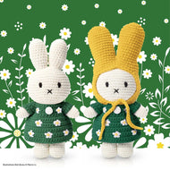 Just Dutch Miffy Little Flower Dress Green With Yellow Hat