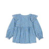 Konges Slojd Kim Frill Blouse Gots Billie Blue