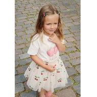 Konges Slojd Tullie Smock Skirt Glitter Cherry
