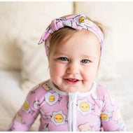 Little Sleepies Bamboo Zip Romper/Sleeper Pink Breakfast