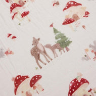 Loulou Lollipop Muslin Fitted Crib Sheet Forest Families