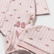 Mayoral Dinosaur Print Romper and Hat Set