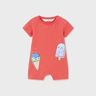 Mayoral Newborn 3-Pack Romper Papaya