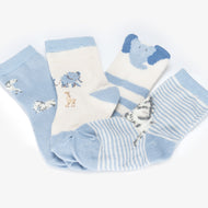 Mayoral Newborn 4-Pack Socks Blue Bell