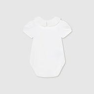 Mayoral Newborn Ruffled Bodysuit White