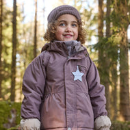Mini A Ture Matbriddine Fleece Lined Winter Jacket Grs Peppercorn Plum
