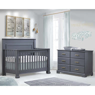 Natart Taylor 54 Inch Double Bed With Channel Tufted Headboard Panel