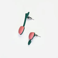 Nemibaby Earrings Tulip & Cherry 925 Sterling Silver Pins