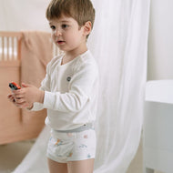 Nest Designs Bamboo Boys Boxer Briefs Underwear (2 Pack) Surf Camp