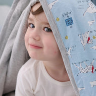 Nest Designs Bamboo Jersey Quilted Cozy Blanket Medium Puppy Park