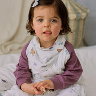 Nest Designs Bamboo Muslin Baby Bandana Bib Snow Angels