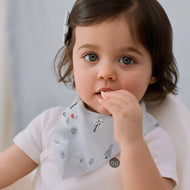 Nest Designs Bamboo Muslin Baby Bandana Bib Snowy Snuggles