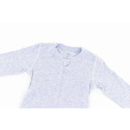 Nest Designs Basics Bamboo Cotton Long Sleeve Drop Bottom Romper Grey Dawn