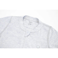 Nest Designs Basics Bamboo Cotton Short Sleeve Drop Bottom Romper Grey Dawn