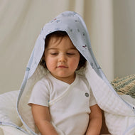 Nest Designs Organic Cotton 9-Layer Hooded Baby Bath Towel Snowy Snuggles