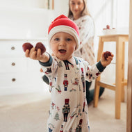 Nest Designs Organic Cotton Long Sleeve Footed Sleeper Nutcracker