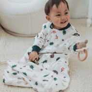 Nest Designs Organic Cotton Removable Sleeve Sleep Bag 1.0 Tog Forest Forage