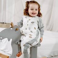 Nest Designs Raglan Bamboo Long Sleeve Footed Sleep Bag 2.5 Tog Safawhee