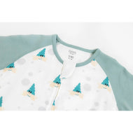 Nest Designs Raglan Bamboo Pima Short Sleeve Sleep Suit 0.6 Tog The Happy Hermit