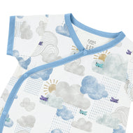 Nest Designs Short Sleeve Kimono Onesie Fluffy Puffs