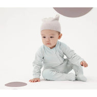 Nest Designs Tanboocel Long Sleeve Footed Sleeper- Pantone Ice Flow