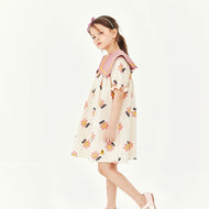 Petite Hailey Big Collar Dress Daisy Ivory