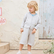 Petite Revery Bamboo Cotton Cropped Pants - Fog Grey