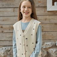 Petite Revery Cotton Knit Vest Mini Camp Revery