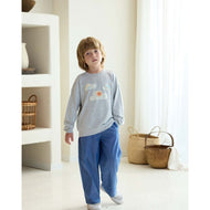 Petite Revery French Terry Drop Shoulder Long Sleeve Sweatshirt Fog Grey