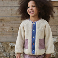 Petite Revery Recycled Fleece Reversible Jacket Cloud
