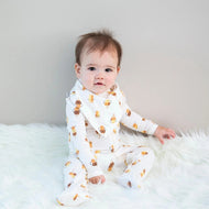 Silkberry Baby Organic Cotton Zip Up Footies Icy Pals Print