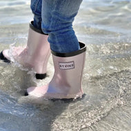 Stonz Rain Boots Metallic Haze Pink