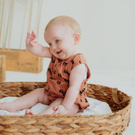 Turtledove London Two Bears Bubble Romper Sunset