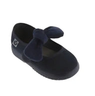 Victoria Shoes OjalĆ” Suede Imitation Mary Jane Corduroy Bow Marino
